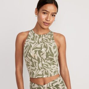 Old Navy Active Jungle Light Support PowerChill Longline Sports Bra Size XL